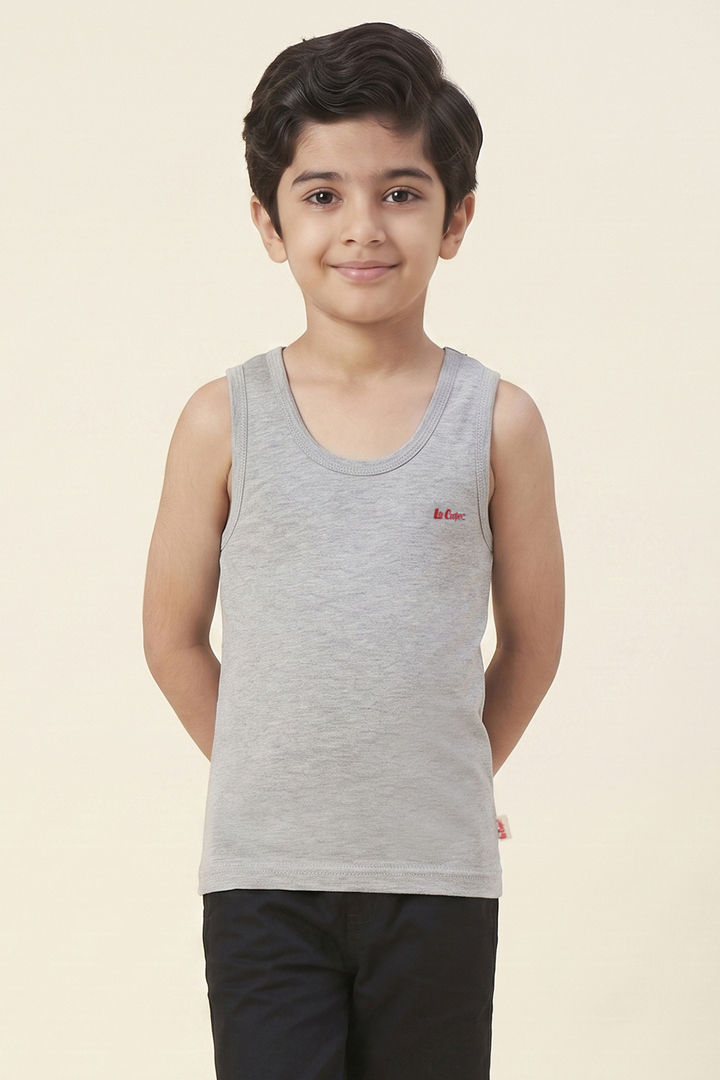 Lee Cooper Boys Solid Vest (Pack of 2) - Multicolor — image 2